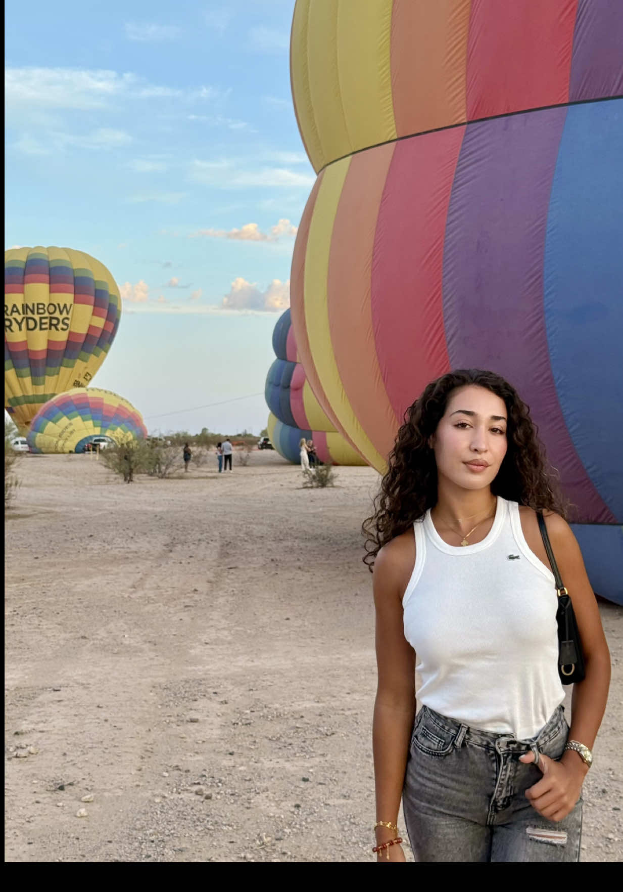 Up, up, and away with @Rainbow Ryders 🎈✨ Floating over the Arizona desert at sunrise was pure magic—an unforgettable bucket list moment 🌵 Use my code FLYWITHLALA for 10% off! #arizona #hotairballoon 