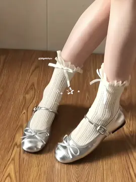 silver flat doll shoes>>  #footwear #sandals #OOTD #maryjane #coquette #fyp #ribbon #bow #trending #softgirl #sawako #foryou #schoolshoes #korean #platformshoes #fashion #outfit #pinterest 