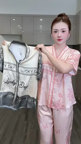 Bộ Đồ Pijama Cổ Y Dành Cho Nữ Hoạ Tiết Sang Xinh Chất Liệu Lụa Latin In 3D