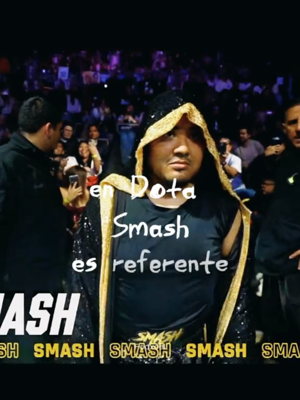 Presentación de Smash en la #nochedorada 🎤 Canción creada por @Choque freestyle 👾    #smashdota #dota #lyrics #velada #sandraskins #dota2 