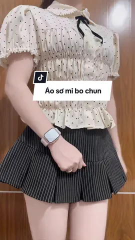 Áo sơ mi bo chun #xuhuong #aosomi #aosominu #phoido ✨✨