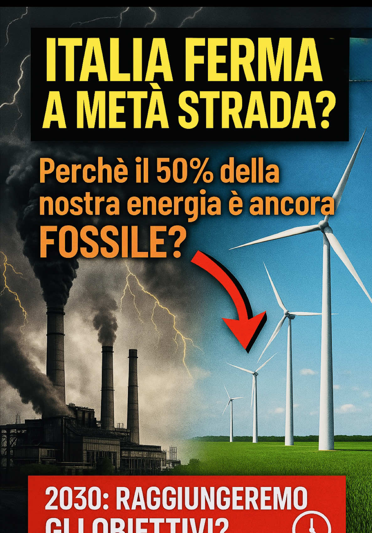 OLTRE IL 50% DELL’ENERGIA ITALIANA È ANCORA FOSSILE #shorts #news #notizie #italy 