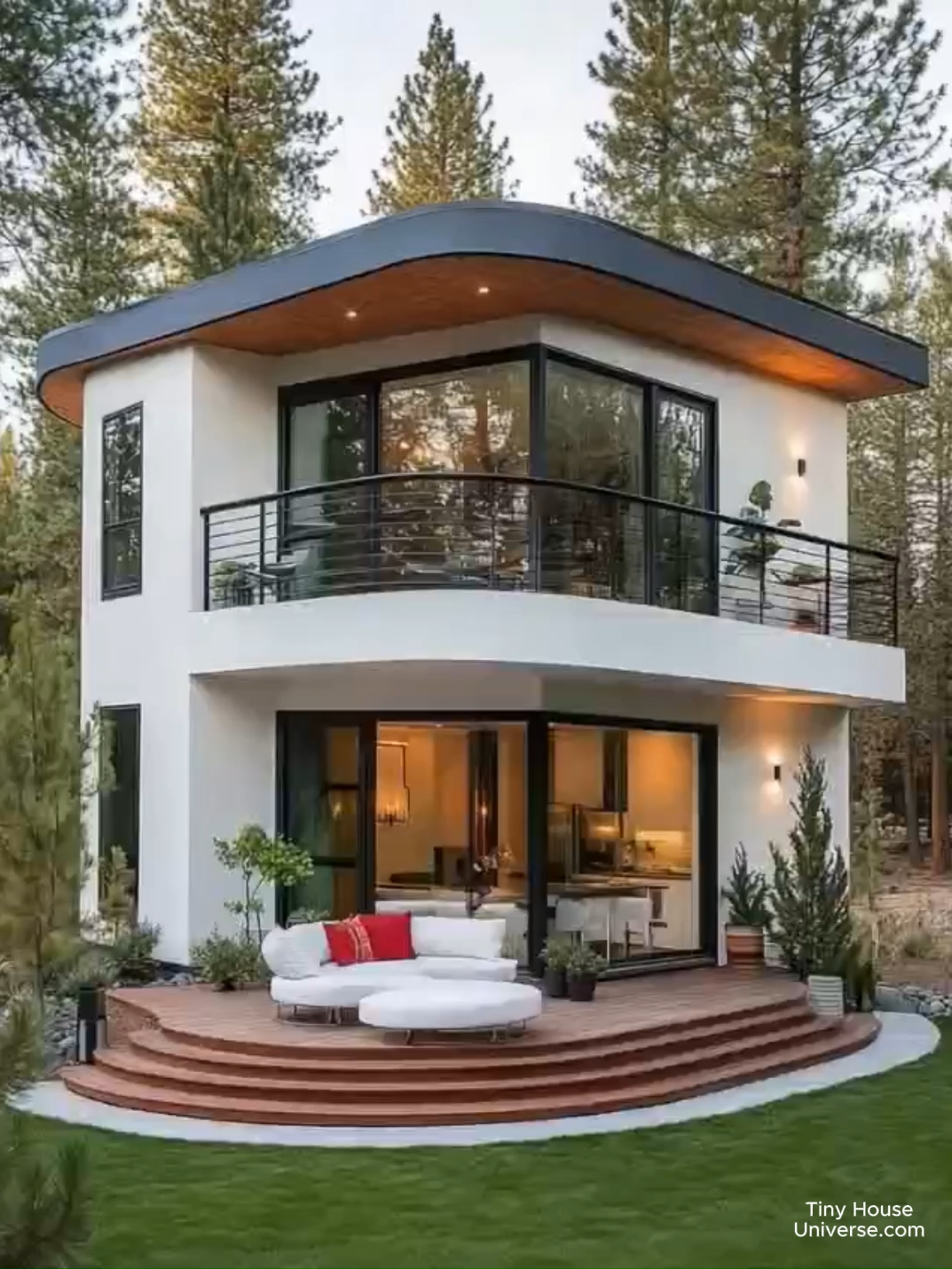 50 Sqm Two Floor Modern Small House Design #smallhouse #tinyhouse #tiktokindia #xuhuong #cabin #100k #homemade #viralvideo #fy #cozyathome #duo #dream #homedecor #natural #fypage #discover #keşfetedüş #holiday #trend #keşfet  For more: https://tinyhouseuniverse.com/