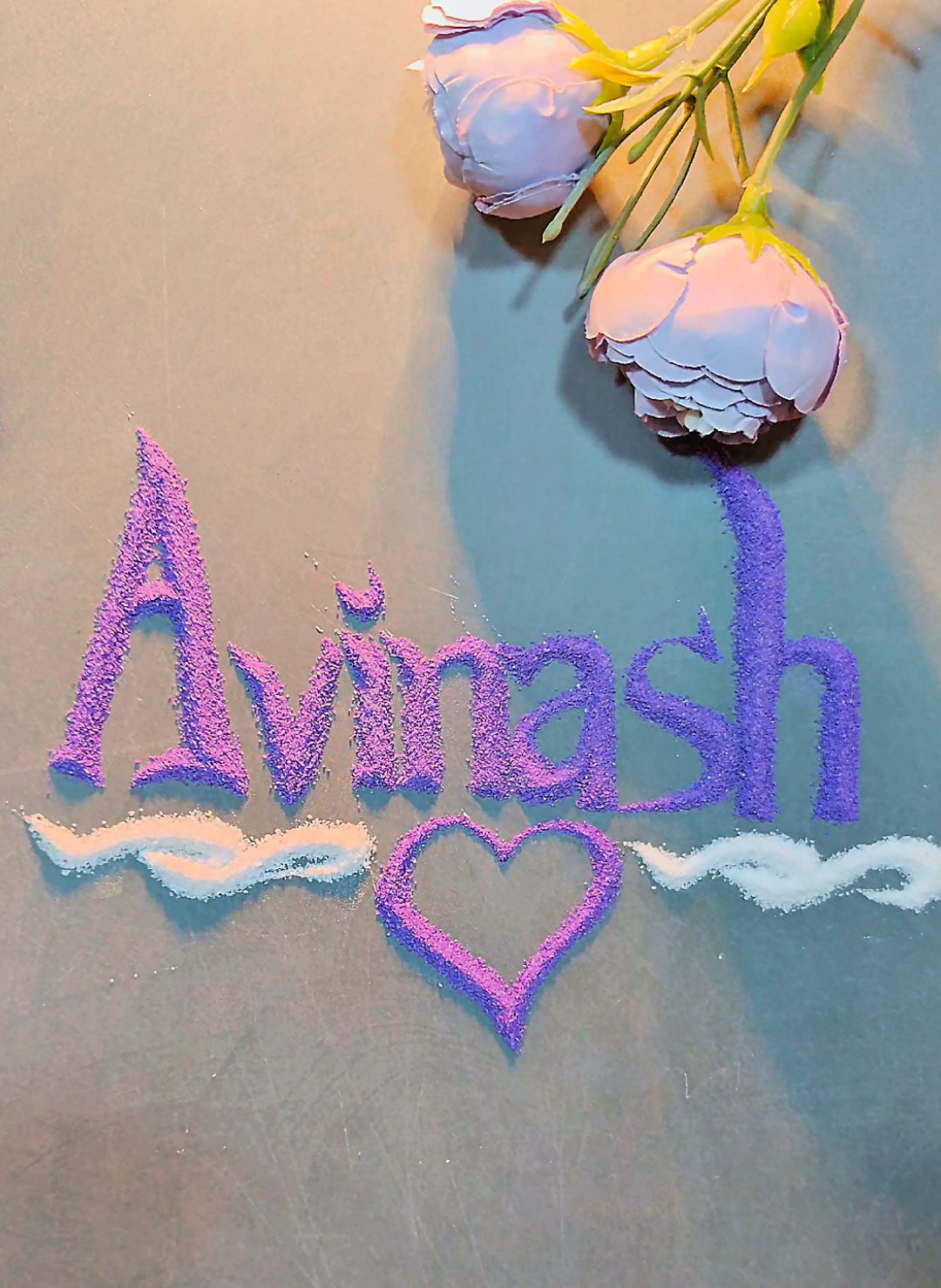 Replying to @avinashpahuja11 Avinash name request done ✅#67saqibwrites #viral #sandart #avinash 