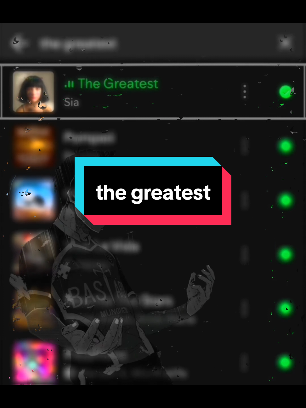 don't give up 🔥 #thegreatest #sia #spotify #lyrics_songs 