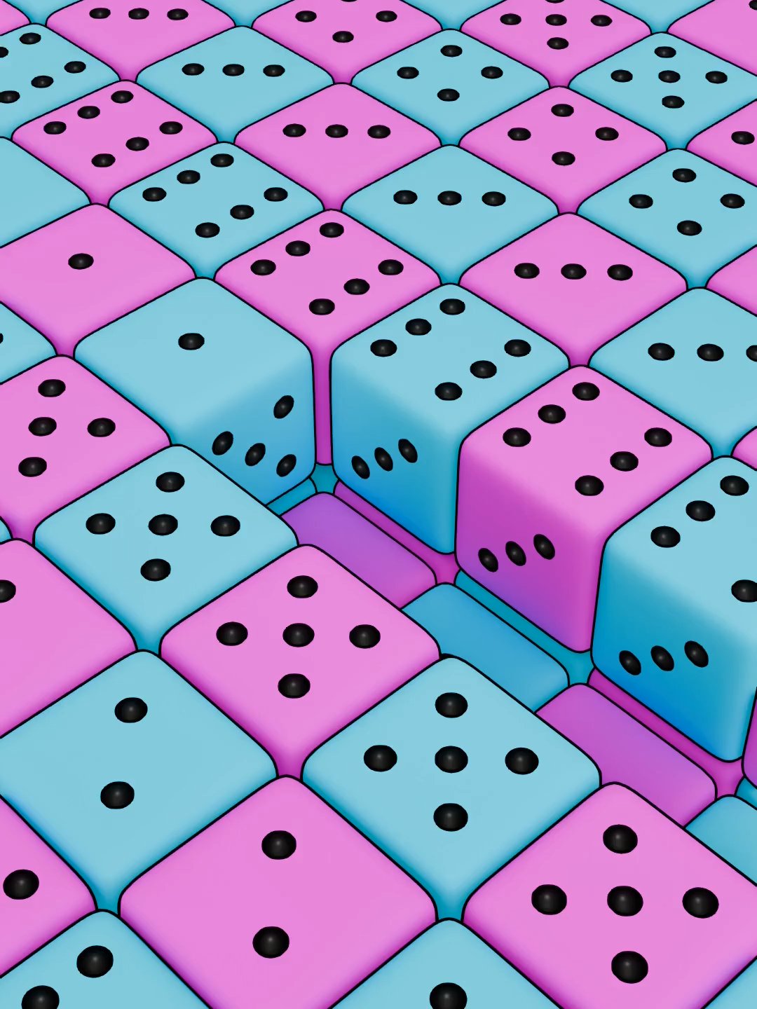 Rolling Dice Drop 🎲✨#fyp #3danimation #satisfying #OddlySatisfying #diceroll