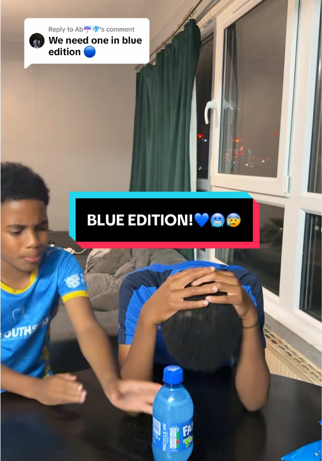 Replying to @Ab☔️💎  Jay said no mercy!! 😂😂😭 #foodchallenge #blueedition #snacks #crisp #chocolate #sweets #brothers #sibling #theshofamily 