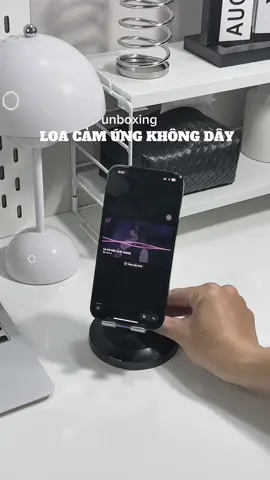 Loa cảm ứng không cần kết nối tích hợp giá đỡ tiện lợi#loabluetooth #giadodienthoai #docongnghe #review #unboxing 