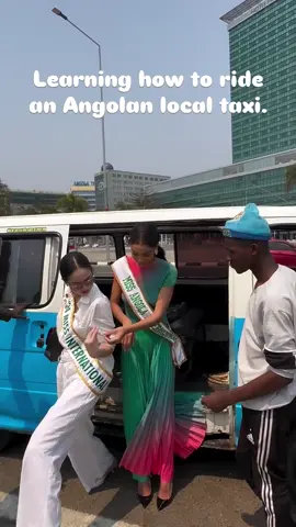 Thanh Thuỷ trải nghiệm đu taxi tại Angola #huynhthithanhthuy #missinternational #chuyennhungnanghau 