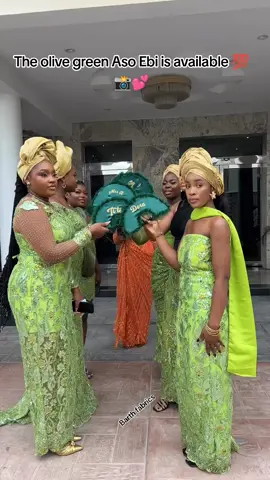 The olive green Aso Ebi is available 💯📸💕 #beauty #olivegreen #asoebi #vibes #tiktok #fyp #foryoupage 