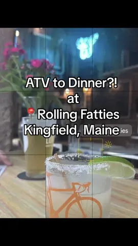 Our favorite restaurant in town. on an ATV! #visitmaine #fyp #airbnbhost #atvlifestyle #kingfieldquadrunners #SunsetVibes #airbnbfinds #theadventureabode 