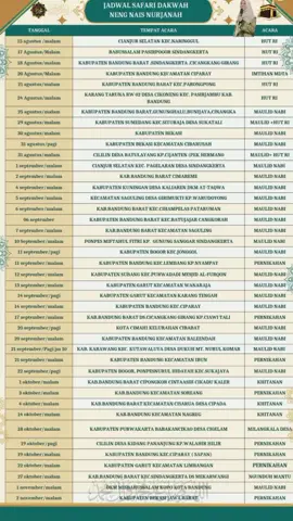 jadwal safari dakwah nais nurjanah (Maulid Nabi & HUT RI) #nadadandakwah #naisnurjanah #safaridakwah 