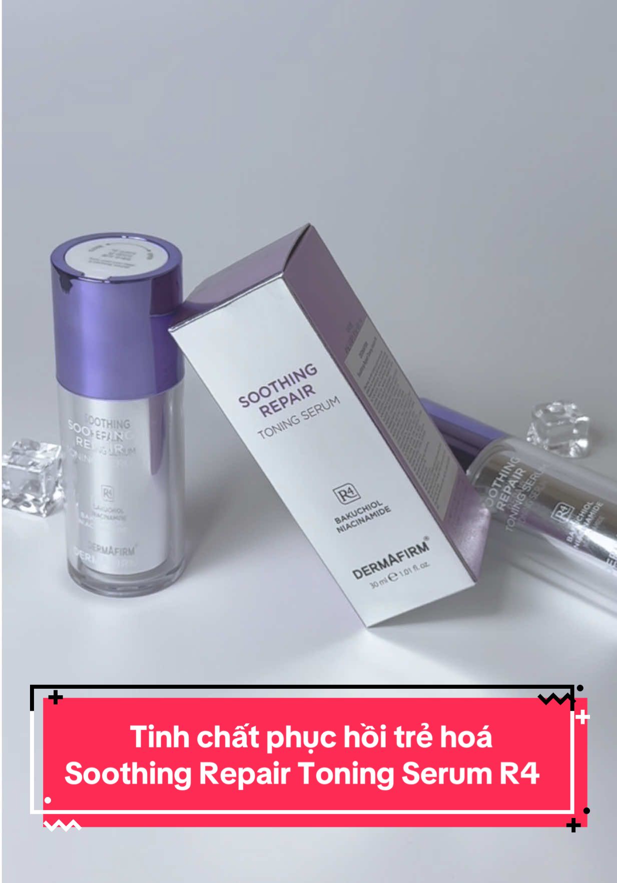 Khám phá ngay bí kíp trẻ hoá làn da cùng Soothing Repair Toning Serum R4. Với thành phần đứng đầu là Bakuchiol sẽ hỗ trợ phục hồi, làm sáng da một cách nhẹ nhàng, không gây bong tróc! #dermafirm #dermafirmvietnam #soothingrepair #soothingrepairtoningserum #congngher4 #toningserumr4 #trehoada #bakuchiol 