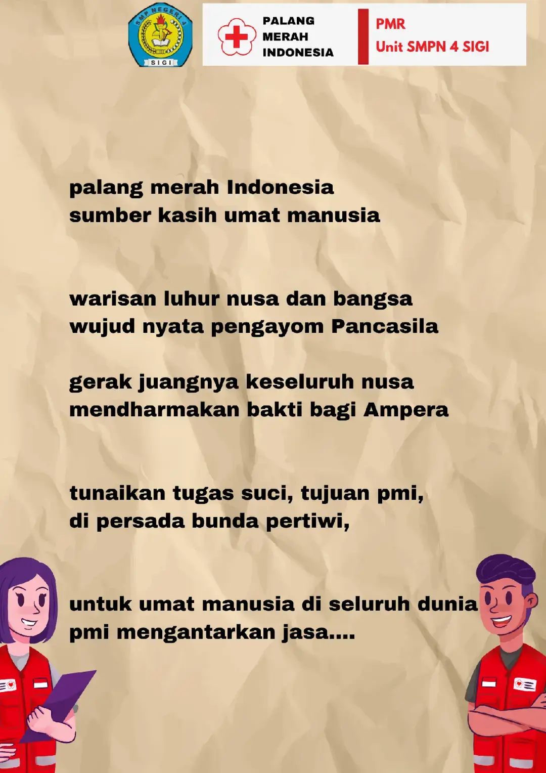 #smpn4sigi #siamotuttifratelli #kitasemuabersaudara #didikankakfatur #pmrsmpn4sigi #pmrmadya #fyppppppppppppppppppppppp 