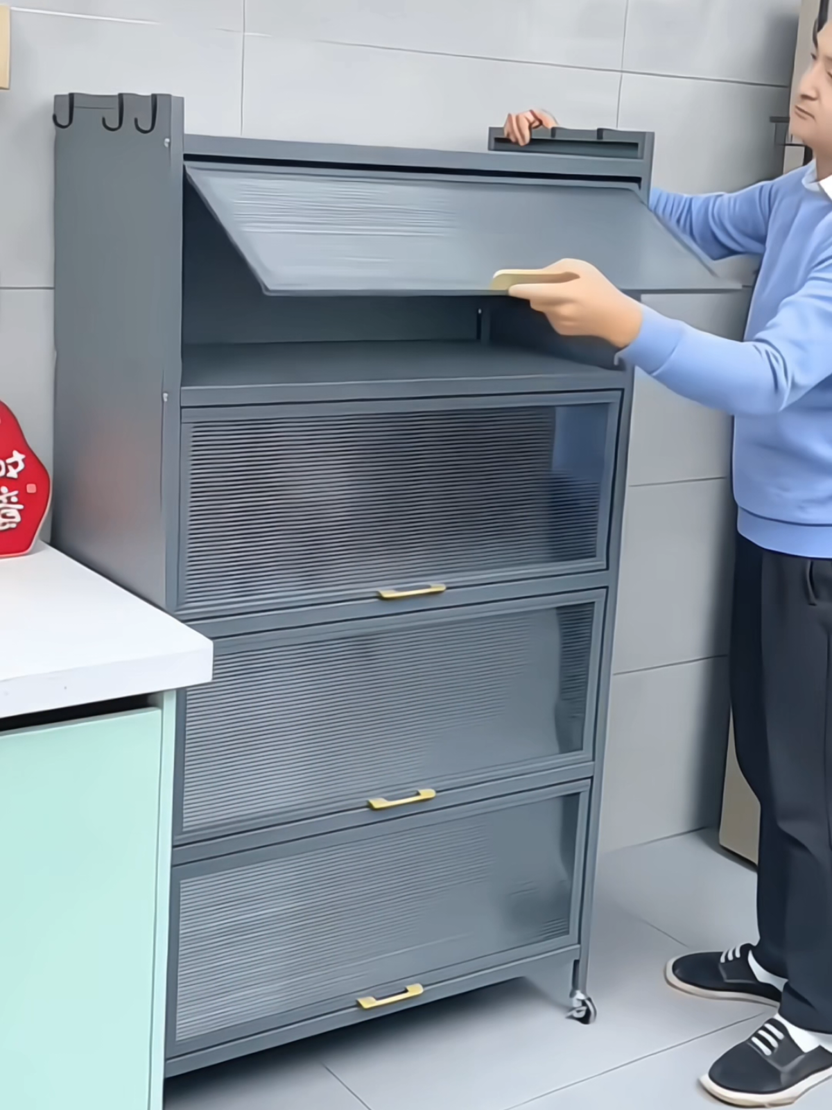 ตู้เก็บของ มีฝาปิด จุของได้เยอะ #ตู้เก็บของ #ตู้เก็บของเอนกประสงค์ #ตู้เก็บของในครัว #ชั้นวางของ #ชั้นวางของอเนกประสงค์ #ชั้นวางของในครัว #ของดีบอกต่อ #ของมันต้องมี 