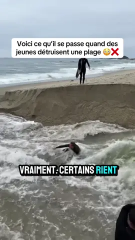 L’état de la plage à la fin… 🤯 #mer #ocean #bateau #maritime #dailyoceanfr 