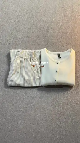 atasan polos+celana stripes😍🤏🏻🤎