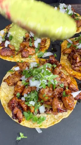 Chicken tacos on the griddle 