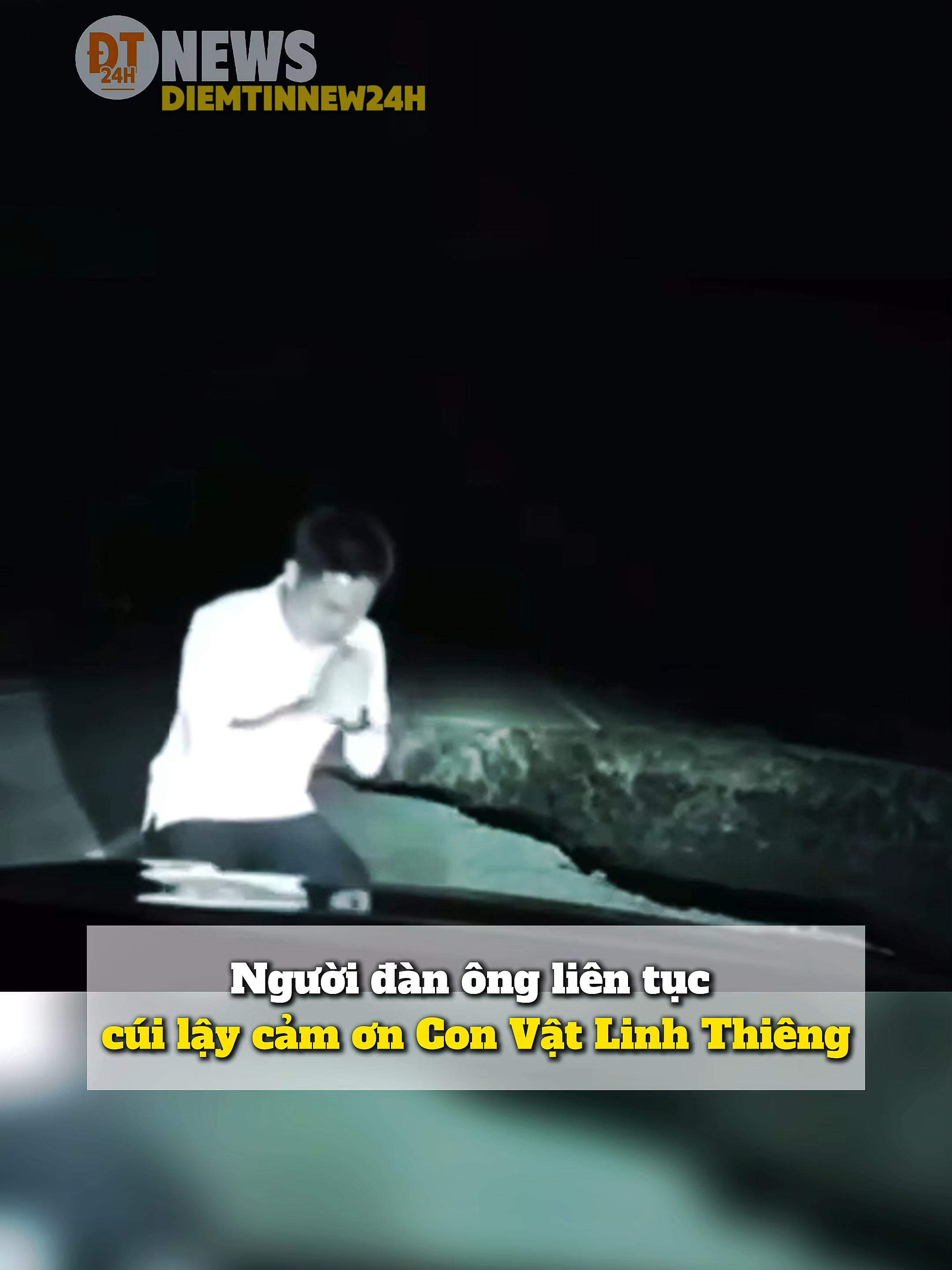 Người đàn ông vái lạy con vật linh thiêng đã cứu anh thoát nạn #diemtinnew24h #tamlinh