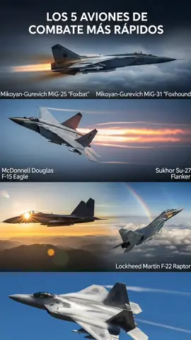 Los 5 aviones militares más rápidos de la historia 🚀🔥 Estos son los aviones militares más rápidos jamás construidos, capaces de cargar bombas o misiles y superar los límites de la velocidad. Desde el mítico F-15 Eagle y los interceptores rusos MiG-31 y MiG-25, hasta el espectacular bombardero XB-70 Valkyrie y el inalcanzable SR-71 Blackbird, el avión tripulado más rápido del planeta. ❓ Si pudieras pilotar uno de estos monstruos, ¿cuál sería? #AvionesMilitares #CazasDeCombate #Bombarderos #F15Eagle #MiG31 #SR71Blackbird #VelocidadSupersonica #MilitaryJets #FastestAircraft #aviationhistory #LIVEIncentiveProgram #LIVEStory #PaidPartnership 