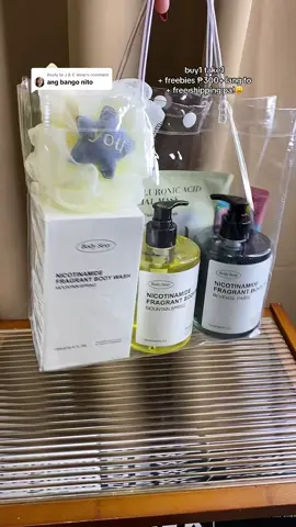Replying to @J & C shop buy1 take1 & freebies ₱400 nalang as of now! #fypage #fyppppppppppppppppppppppp #fypシ゚ #fyviralvideo #fypviraltiktok🖤シ゚☆♡ #bodywash #niacinamidesoap #niacinamidebodywash #bodywashperfume 