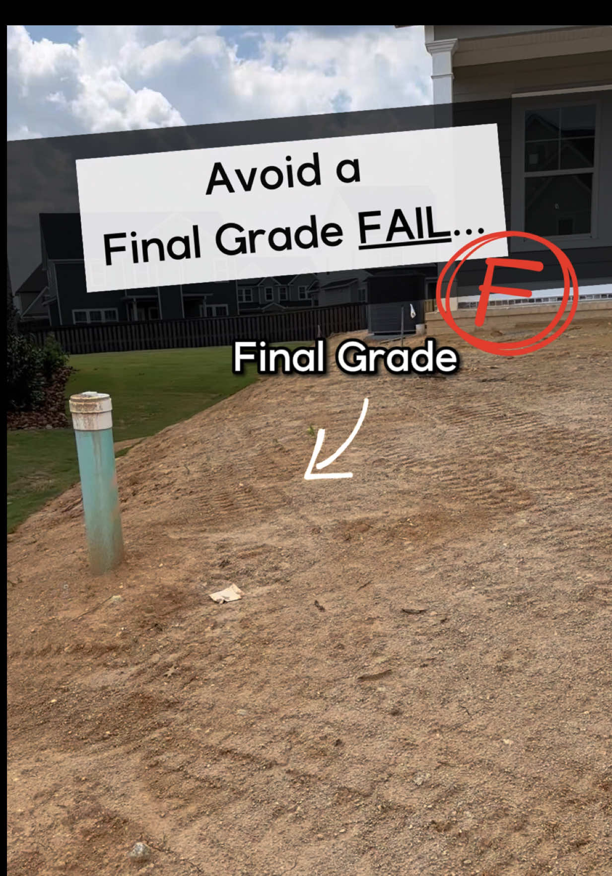 🛑 Don’t Build a House without seeing my Checklist…
 Get it at BuilderBrigade.com
 
 Drainage is the #1 issue new build homeowners face after the house is finished. After a good rain go inspect your yard like a crazy person. After final grade it’ll be very obvious what needs some extra drainage. 
 
 Even before final though, you’ll see what a lot of the water is flowing so you can get ahead of it.  
 
 Some will say not to micromanage this part of the build but trust me, nobody cares about your house as much as you do, so it’s worth keeping an eye out for things like this.
 
 #BuilderBrigade #homebuildingtips #homebuilding #NewConstruction #customHome #HomeBuildingChecklist
