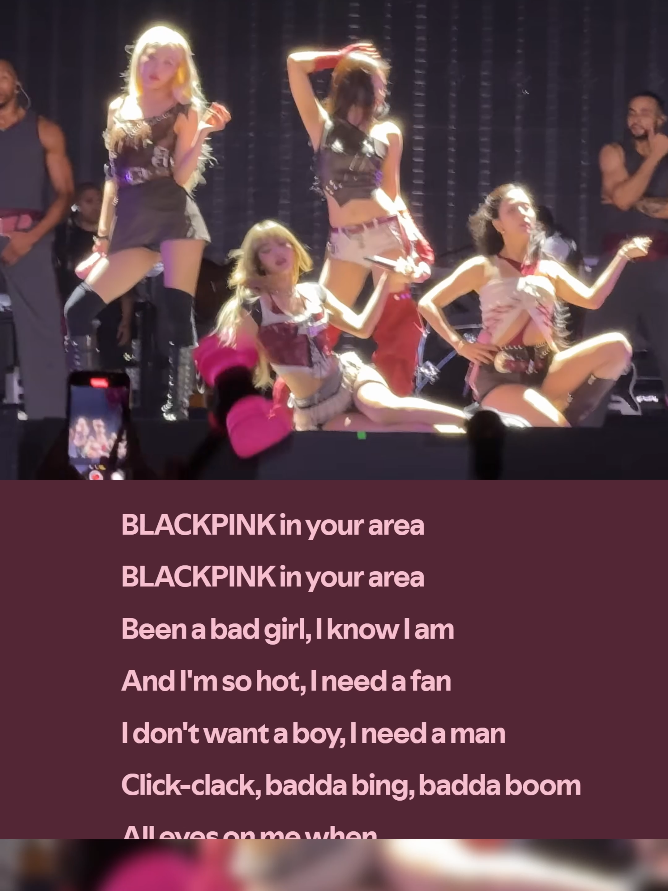Catch the vibe and sing along like you're at the concert! BLACKPINK - BOOMBAYAH Live karaoke & song lyrics + Concert moments + Kpop vibes 🎤💗 #blackpink #jisoo #jennie #rosé #lisa #blink #kpop #karaoke #lyrics #BOOMBAYAH