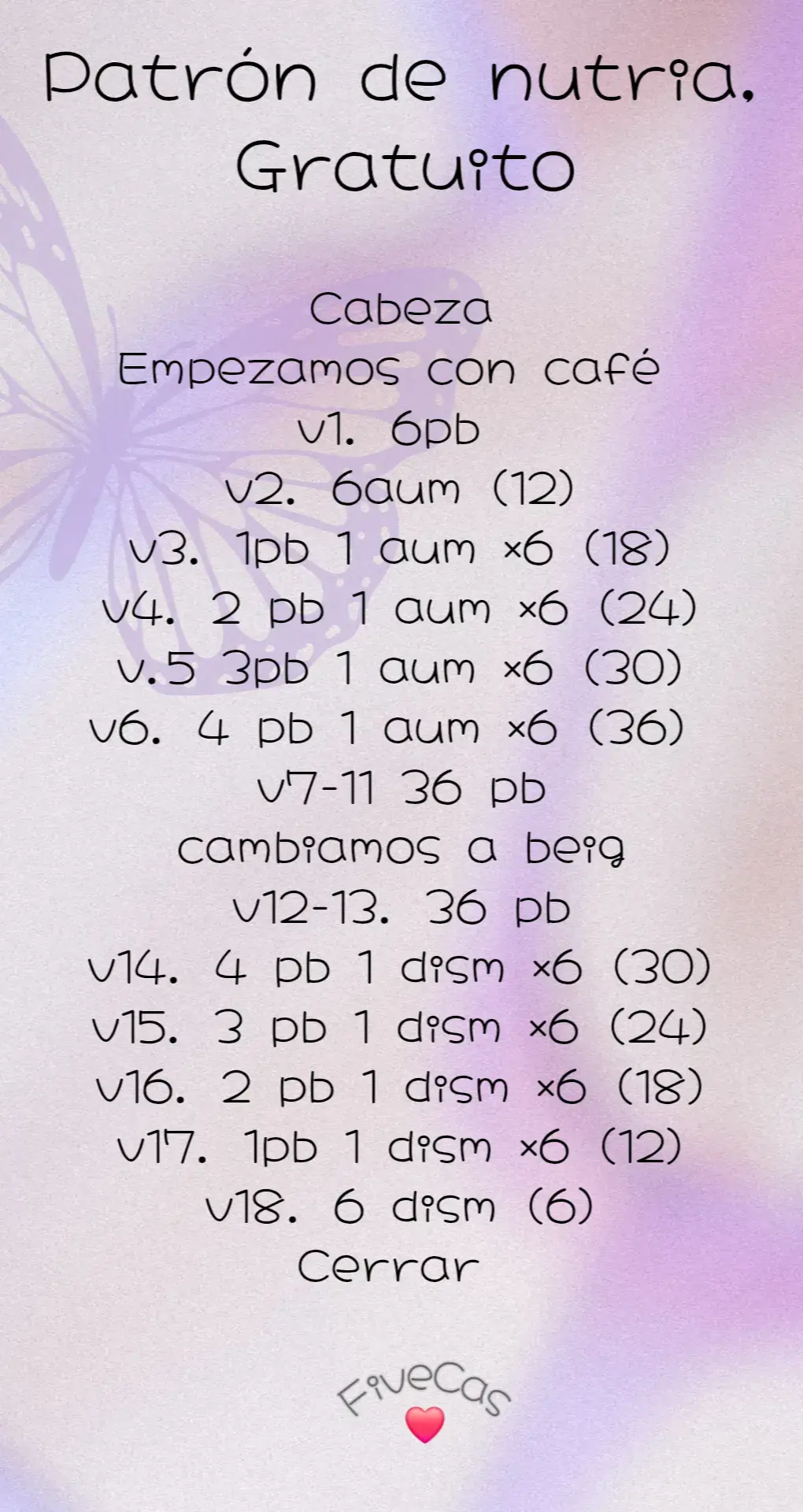 y como lo prometimos aquí esta el paso a paso, espero que te sirva y te guste realizarlo, no olvides seguirnos para que sigas disfrutando de contenido gratuito, #crochettutorial #tejido #fivecas♡ #tejer #gratuit #nutria 