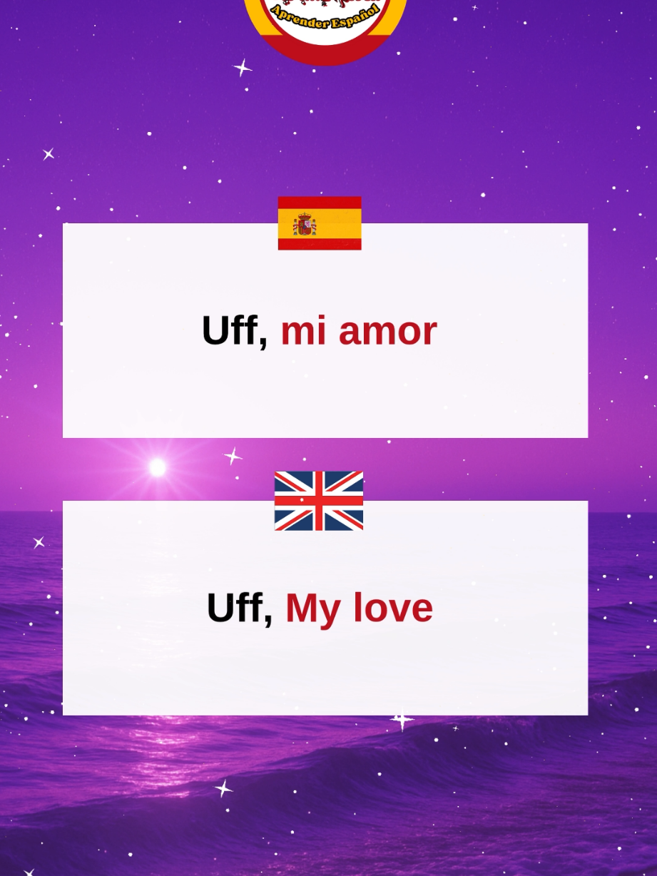 Learn spanish with songs  Uff Mi Amor - English lyrics  #spanishtiktok #spanishteacher #español #dancechallenge #uffmiamor #spain 
