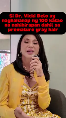 😱SHOCKING!!Dr. Vicki Belo ay naghahanap ng 100 tao na laging nasasaktan ang ulo dahil sa maagang uban para subukan ang natural hair blackening spray!💁‍♀️✨ #G21 #bbecomestic #cosmetics #herbal #hair 