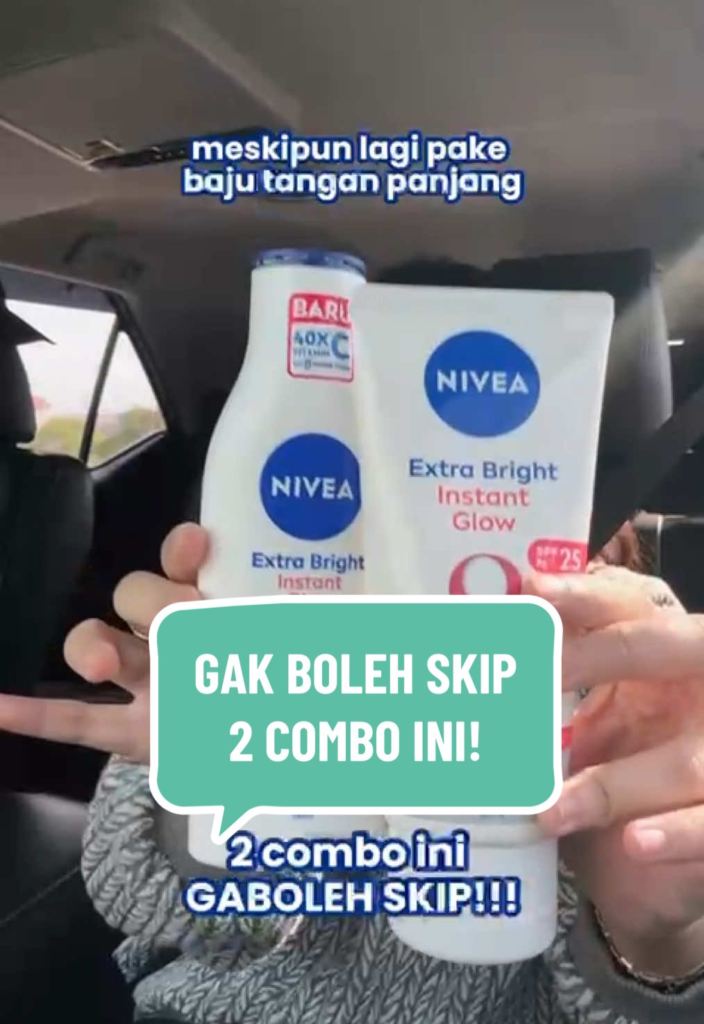 Meski pake lengan panjang haris tetap dilindungi pake NIVEA juga ya. #NIVEAIndonesia #ReviewNIVEA #niveabuah #niveapink #niveamangga #niveasuper10 #bodylotionviral #bodyserumviral #sunscreenviral #viral #sunscreenbadan #skincareroutine #Foryoupage #kulitcerah #rekomendasisunscreen #rekomendasilotion #bodylotion #sunblockbadan #sunscreenbadan #niveabodylotion #niveasunblock #bodyserumnivea #niveabodyserum 