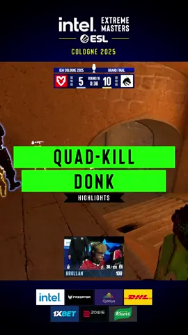 Donk Quad-Kill 👀 #ESL #gaming #IEM #iemcologne2025 #intelextrememasters #cs2 #counterstrike2 #esports #competitivegaming 