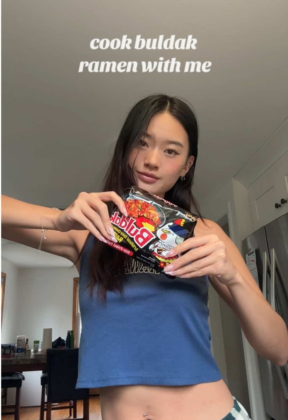 a lot of people asked how i make my creamy buldak ramen so this is how i typically cook it 💕 simple right? 😀 mukbang will be up soon!!! #buldak #ramen #cooking #eatwithme #food #Foodie #fyp 