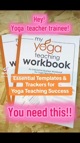 Hey!  Yoga teacher trainee, students and teachers. This is THE essential business book for your teaching success. Plan classes, track teaching hours & studies and organize your yoga teaching life for business success!! #myyogateachingworkbook #mytw #yogastudy #yogateachingtips #yogateachertraining #yogabusinessgrowth #yogalearning #200houryogateachertraining #yogalife #yogabusiness 
