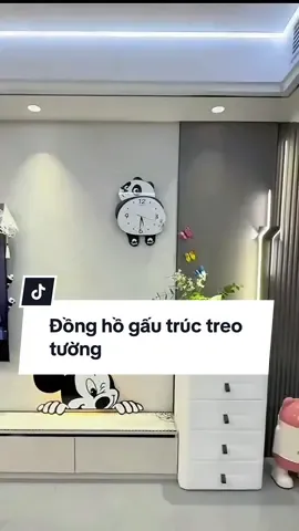 Đồng hồ treo tường gấu trúc trang trí decor phòng khách#muataitiktokshop #thuhaifreeship #xuhuongtiktok #wwwmindecor #donghotreotuong 