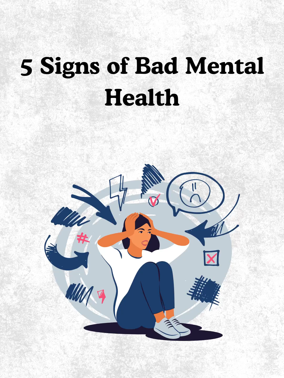 5 Signs of Bad Mental Health #Psychology #MentalHealth #SelfImprovement #personaldevelopment #USA #us #ustiktok