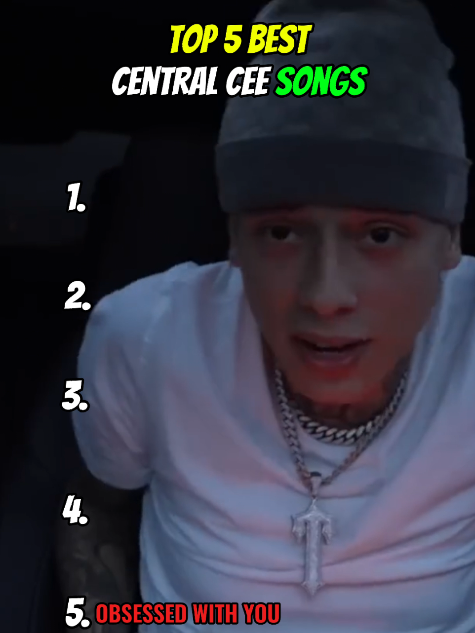 TOP 5 BEST CENTRAL CEE SONGS #centralcee #songs #top5 #ranking #rap #uk #hiphop #loading #6for6 #obsessedwithyou #dayinthelife #overseas 