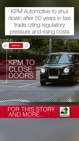KPM Automotive to shut down after 50 years in taxi trade citing regulatory pressure and rising costs  #Taxi #Taxis #Automobile #Driving 