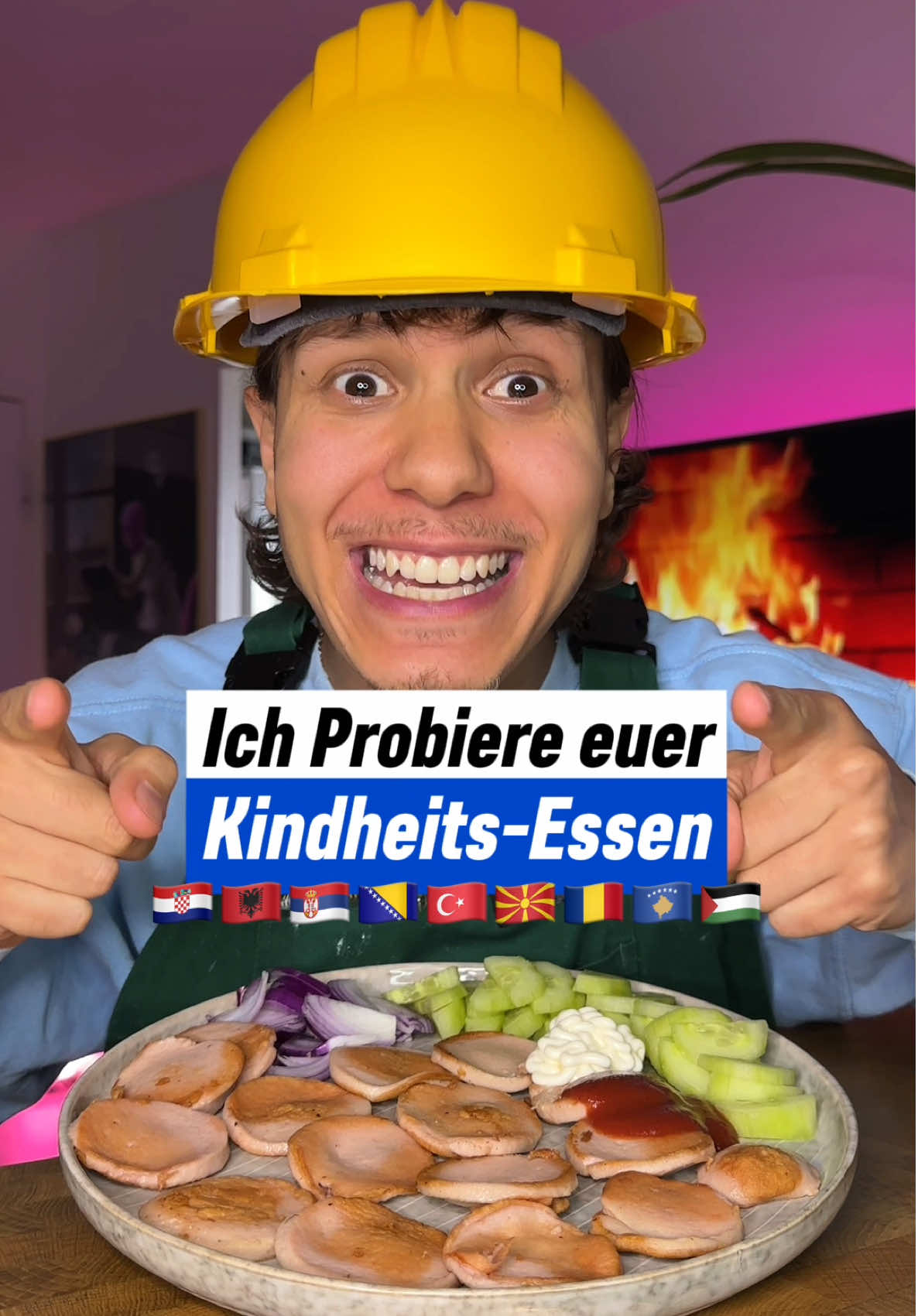 Ich probiere euer Kindheits Essen ❤️ Gebratene Runde Salami 😅#kindheit #essen #probieren #kindheitserinnerung 