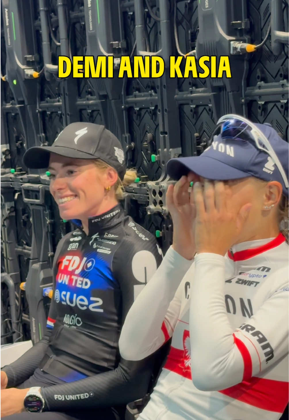 Talks between Demi and Kasia  #TourDeFrance #WatchTheFemmes #TDFF2025 #SportsTikTok #cycling 