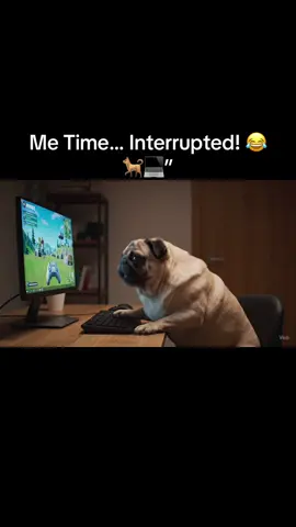 Me Time… Interrupted! 😂🐕💻” #dogsoftiktok #funnyvideos 