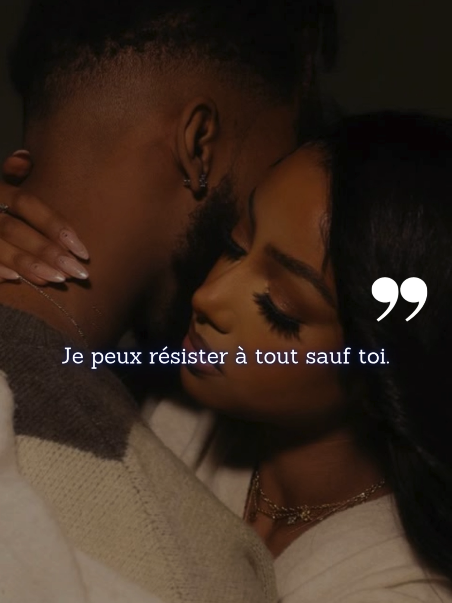 Je peux résister à tout sauf toi.🥰 Phrases romantiques 💕 #citationamour #declarationdamour #jetaime #lovecouple #amour #romantique #couple #calin #smsdamour #poeme