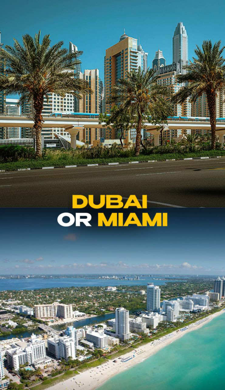 Dubai or Miami Contact me and I will help you buy real estate 🙌
