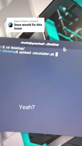 Replying to @Elias I may not pass… #fyp #linux #mint #calculator #cs #kernelpanic #compsci