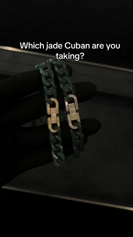 Which jade Cuban bracelet are you picking? Custom baguette lock or classic rounds? #thejadedons #fentysuperbrandday #jadejewelry  