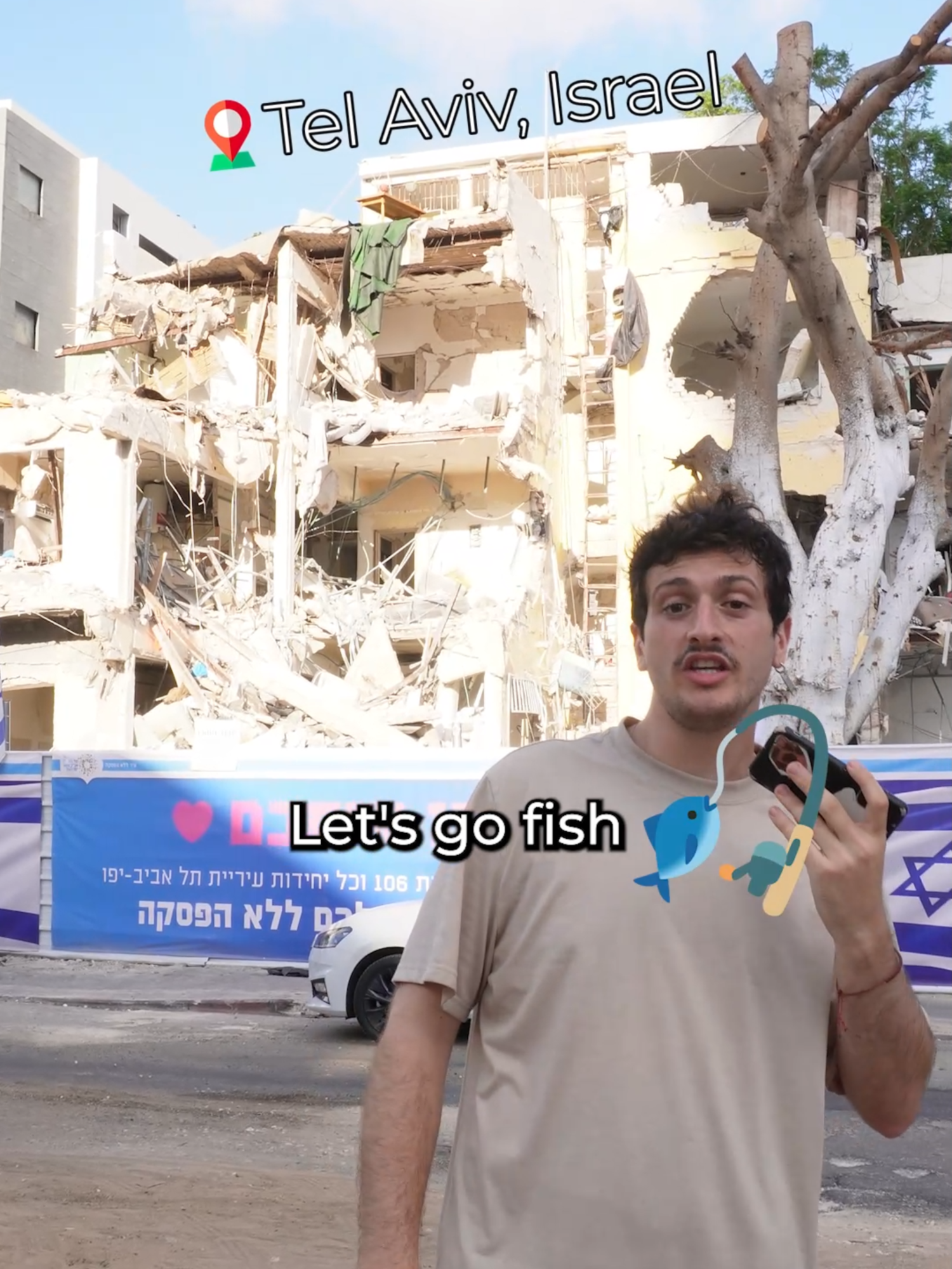 Fshing some good news. #goodvibes️ #happiness #olim #interview #telaviv #telavivlife #goodnews #sonder #hopecore #ronibyroni #socialexperiment