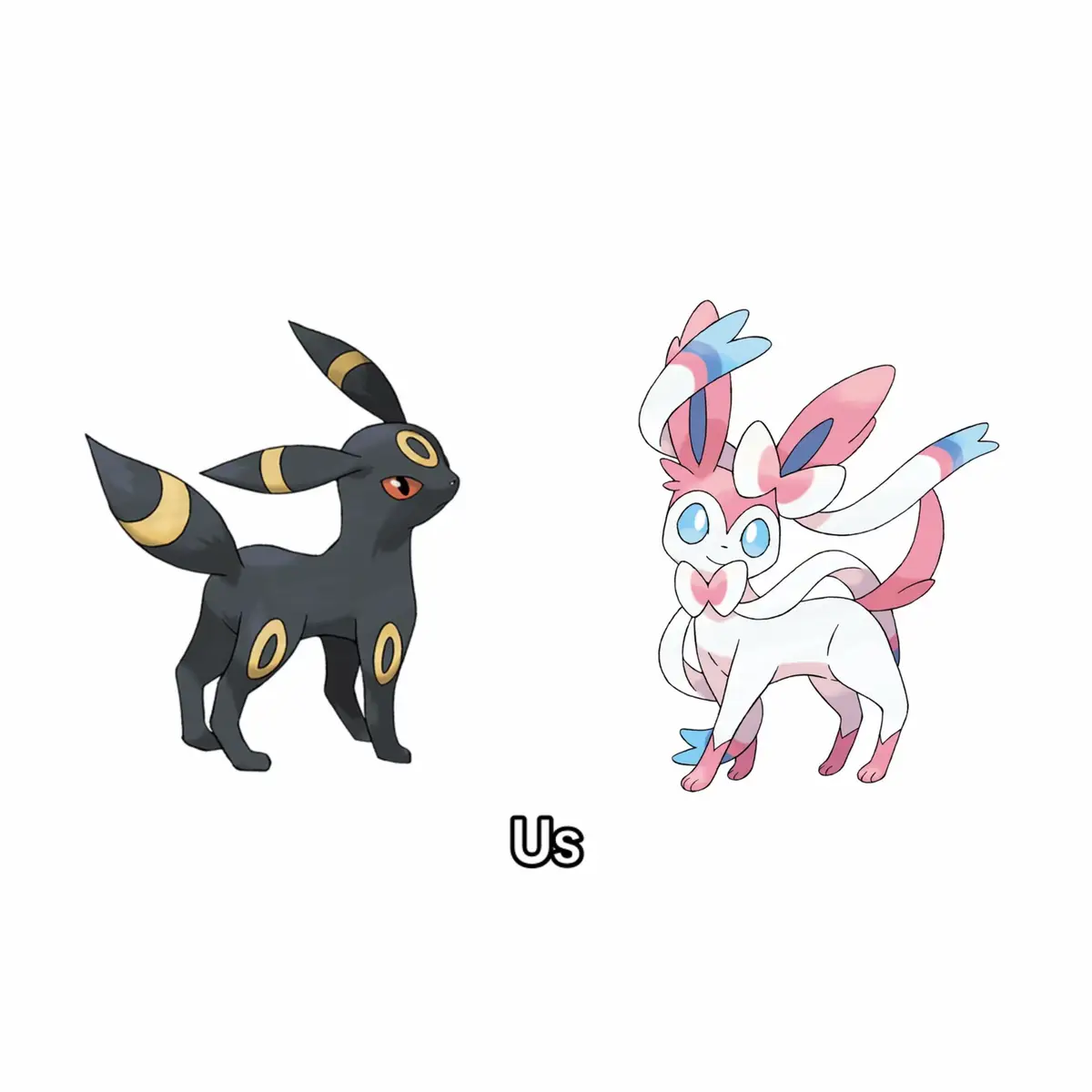 Goth and soft duo 🖤🩷 // #pokemon #umbreon #sylveon #fyp #xybca 