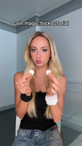 Coin magic trick tutorial #fyp #magic #coinmagic #nataliereynolds