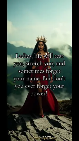 💫✨Ladies, life will test you, stretch you, and sometimes forget your name. But don’t you ever forget your power.💫✨       Enrich Your Life #lifewisdom #quotes  #inspiration #motivational #creatorsearchinsights 