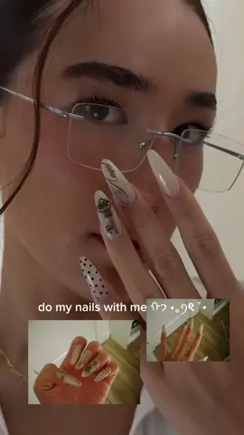 Do my nails with me  ᡣ𐭩 •｡ꪆৎ ˚⋅ #gelnails #nailart #nailtutorial #domynailswithme 